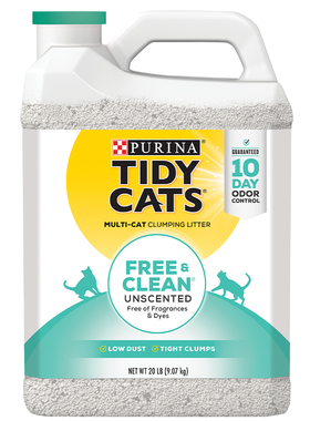 泰迪 TIDY CATS 无香除臭结团猫砂20磅9.07kg 美国进口膨润土猫沙