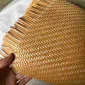 彷天然七字塑胶藤料天棚交叉墙面贴面酒店装 修密隔断