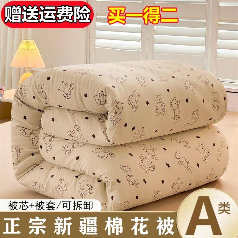 两米二乘两米三四棉花秋冬被加厚保暖220x240可拆卸机洗2米2x2米4