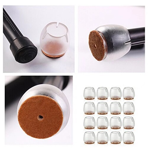 极速16pcs eSilicone Furniture Feet Pads with Felt Floor Prot