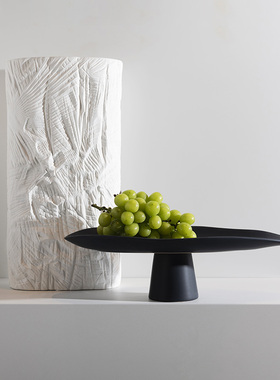 新品装饰推荐高脚陶瓷果盘托盘北欧现代创L意简约家居水果零食收