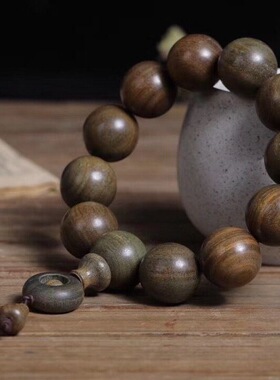 极速绿檀佛珠手串男女手链印度小叶E紫檀金丝楠木黄花梨木沉香黑