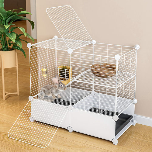 极速兔笼家用室内防喷尿宠物笼子兔子窝荷O兰猪特大号新型笼兔笼