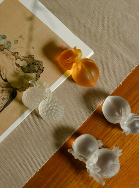 新品装饰推荐新中式水果树脂摆y件桃子荔枝石榴家居客厅卧室创意