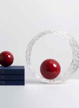 新品装饰推荐圆环形轻奢摆v件创意北欧现代简约家居客厅样板房酒