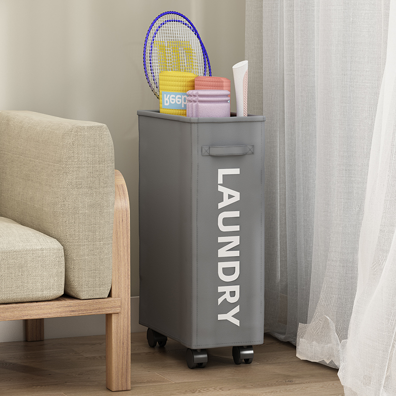 速发置伽垫体纳筐带轮收育健身器材羽收纳瑜物架家用布艺脏衣篮