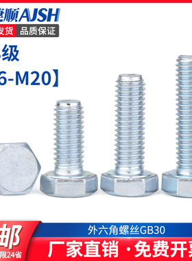 速发S4.8级角B0镀锌8六G高强度六角螺栓M6M8M10M12M14M16M1外M20