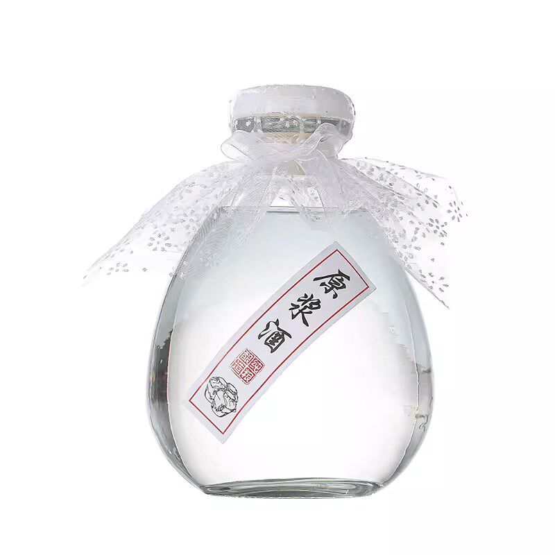 热销一斤装白酒瓶木塞空酒瓶密封A专用自酿容器果酒分装杨梅玻璃