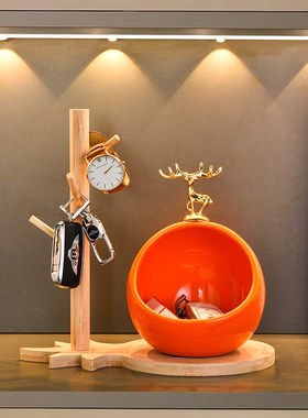 速发入户玄关放收纳摆件客奢高档家居轻电门口鞋柜厅视柜装饰品