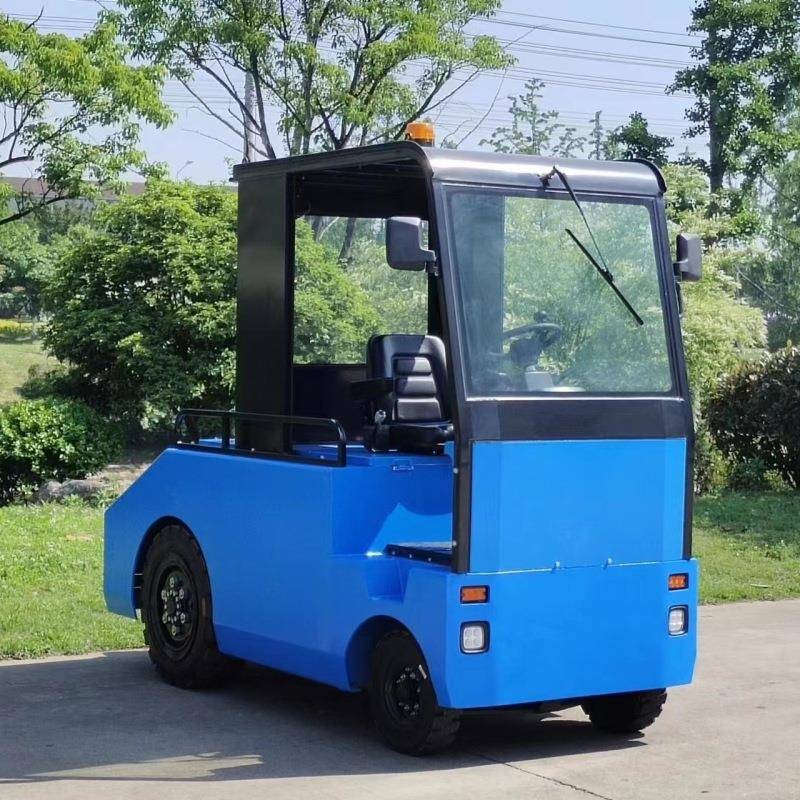 厂内座驾式电动平板牵引车锂电池牵引车头双向驾驶电动牵引车