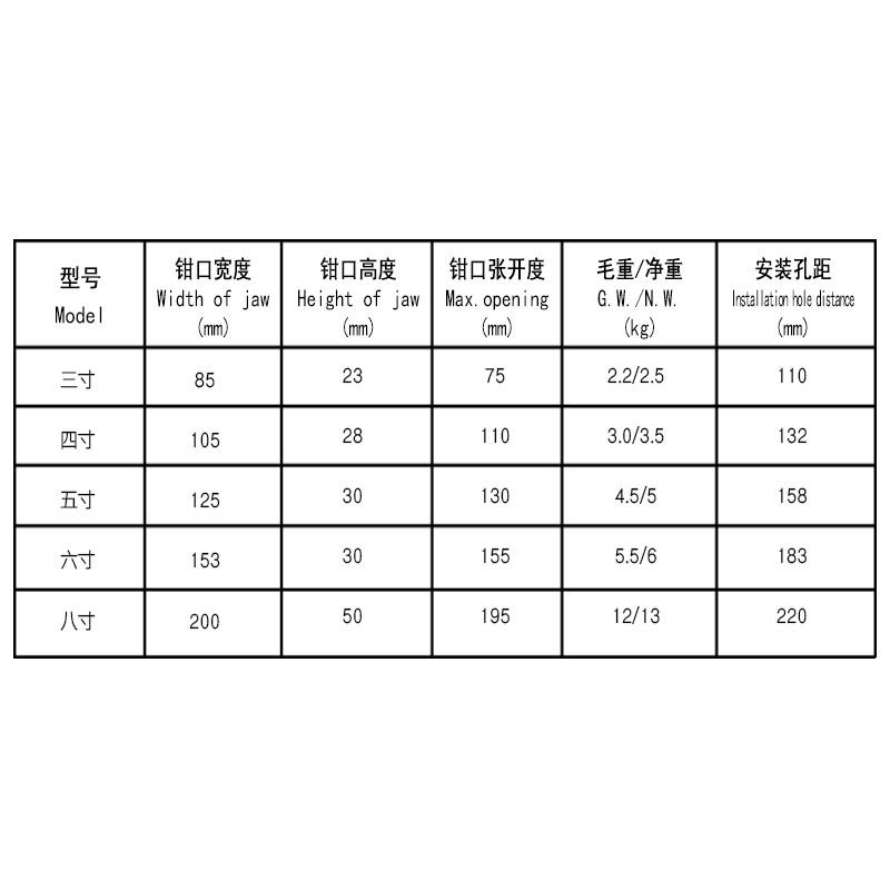 邮 3 4 5 6 8寸迷你平口钳木工台虎钳桌虎钳台钻小型台钳简易钳