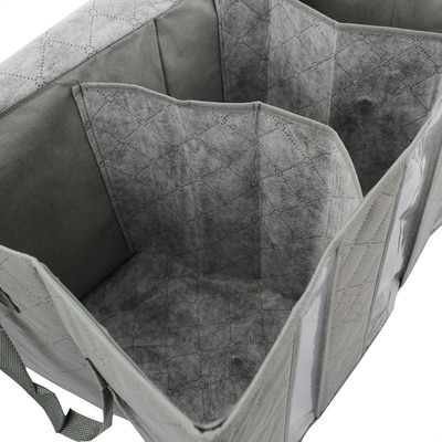 极速多分隔式储存袋子三格子装衣服收纳箱衣M物归纳盒带盖拉链收