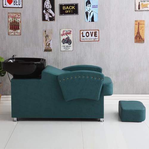 极速网红半躺理髲o店洗头床发廊冲水床欧式简约美发店