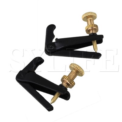 极速4pcs 4/4 3/4k Violin Metal Fine Tuning Adjuster black an