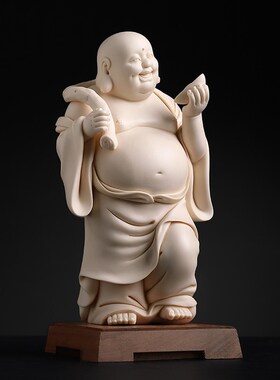 新品福气笑佛弥勒佛大肚弥勒菩萨大师郑建忠陶T瓷摆件送礼礼品