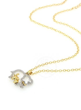 极速。Lovely elephant qtwo-color Pendant Necklace Fashion an