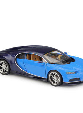 极速Welly 1:24 Bugatti sChiron blue alloy car model Diecasts