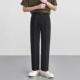 阔腿宽松休闲直筒长裤 夏季 裤 子男高级感显瘦垂感西装 高级感黑色裤