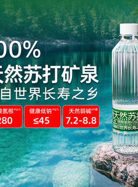 洞庭山江南名泉天然苏打矿泉水450ml*24瓶碱性瓶装水小瓶批发特价