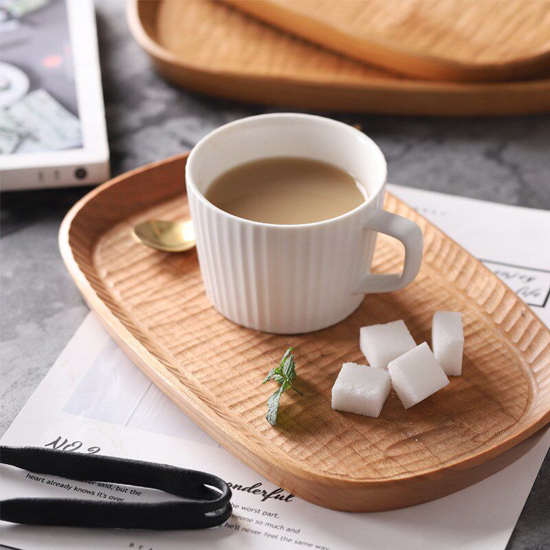 热销日式手工茶盘实n木雕刻果盘创意简约木质功夫茶具托盘胡桃木