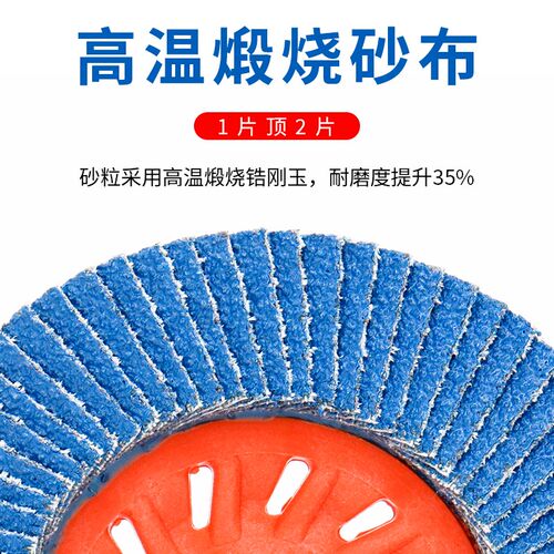 热销百叶轮抛光片百叶片加厚型 100角磨K机不锈钢打磨片金属平面