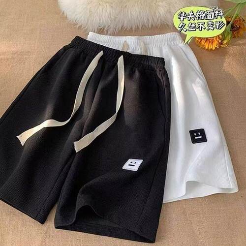 加大码裤子男士2026夏季薄款休闲裤松紧腰五分裤弹力运动直筒短裤