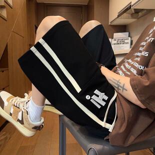 潮牌美式 工装 五分裤 夏季 宽松休闲运动中裤 男装 子大码 宽松短裤