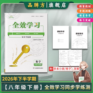 【2026年下半学期】八年级下册/第二学期，新版正版，全效学习我的错题本同步学练测滚动周练，语文数学英语历史道法生物地理