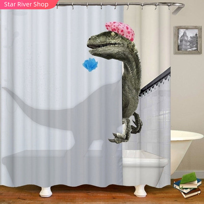 极速Funny Shower Curtains Bathroom Curtain With HUooks Decor