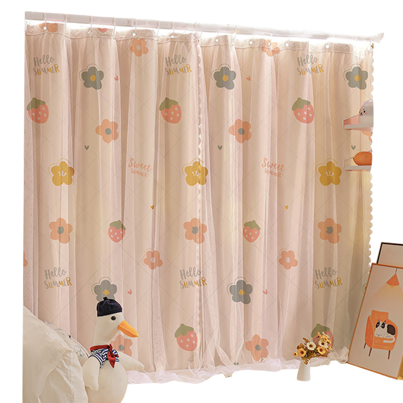 极速简易窗帘伸缩杆一整套s免打孔安装遮光遮阳布小窗户飘窗2025