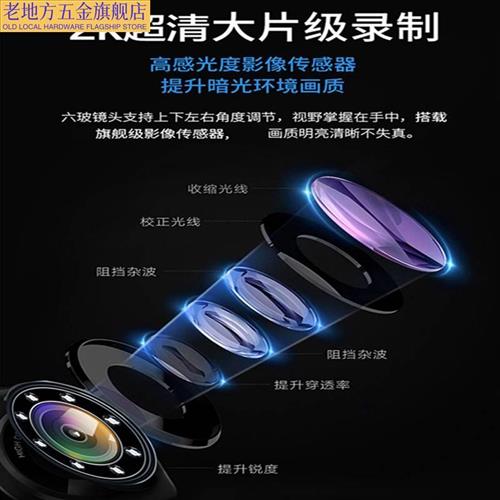 极速新款2K超高清汽车载行车记录仪360全景夜视 24W小时停车监控.