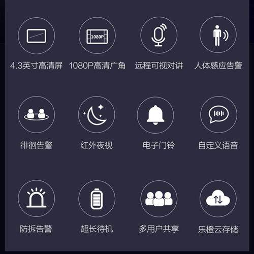 极速大华乐橙VD2智能猫眼监z控手机远程摄像头可视门铃防盗家用门