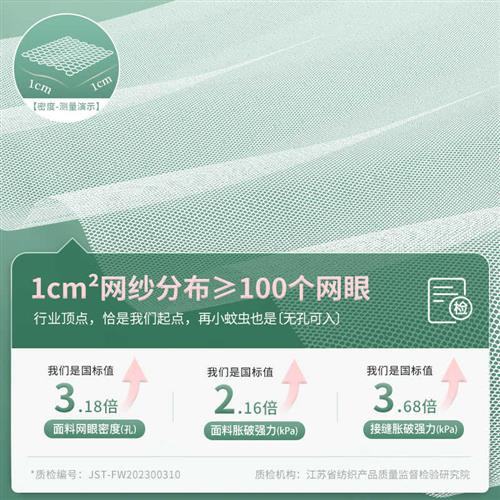 韩星超加密e家用防摔蚊帐2023新款A类儿童防撞婴儿防掉床纹账