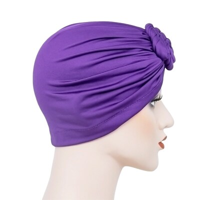 极速womens Turban pKnot Beanie Cap Headwrap Hat盘花帽女士包