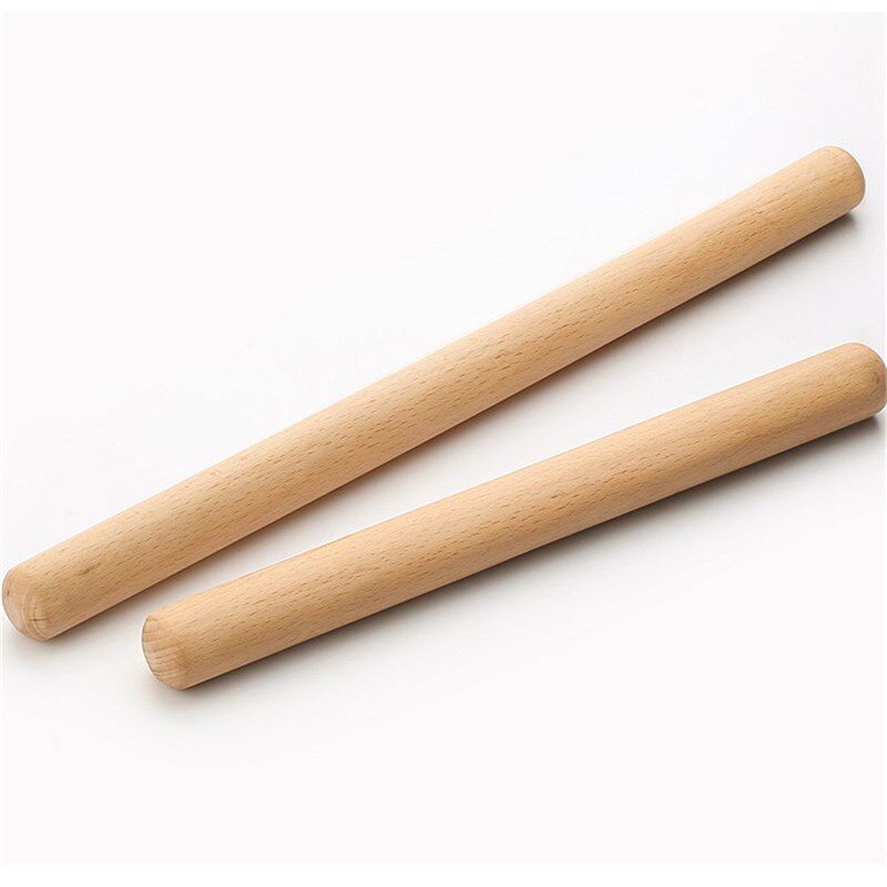 极速1pc New safety non-stick solid Ewood Rolling Pin Baking