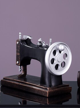 新品怀旧复古缝纫机摆p件酒柜玄关家居创意新中式客厅装饰品新居