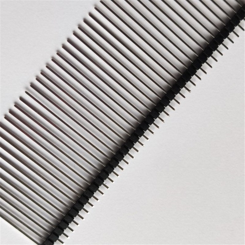 极速2.54间距单排长排针单塑小黑夹1*40P针长17/19/2P1/25/23/30/