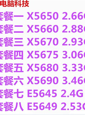极速Xeon eX5650 X5660 X5670 X5675 X5680 伺服器CPU 1366散片