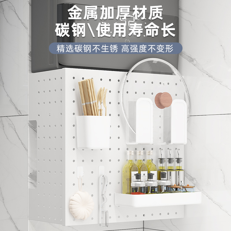 极速燃气热水器管道遮挡罩装饰洞洞E板厨房置物架壁挂式天然气管