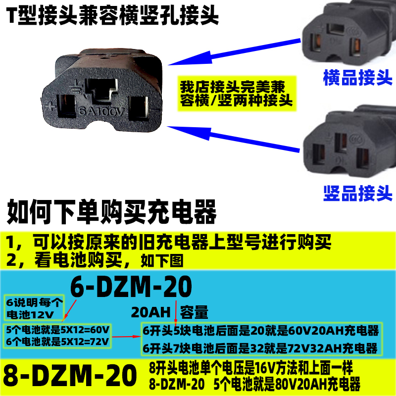 极速电车三轮车电动车电瓶充电s器48V32AH20AH60V72伏踏板车助力
