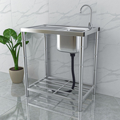 极速厨房加厚不锈钢洗菜盆单槽y带支架洗涤槽洗碗池水槽大单盆带