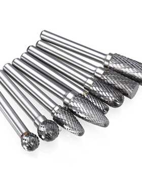 极速8pcs 1/4 Shank Double Cut Carbide Burr Die GrinXding R