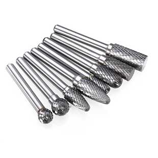 极速8pcs 1/4 Shank Double Cut Carbide Burr Die GrinXding R
