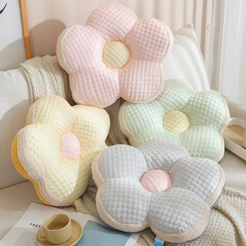 极速INS风床头软包靠背花v朵靠垫沙发床上靠枕看书抱枕榻榻米床靠