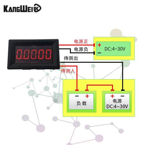 极速5位高精度数字数显直流电流表万用电表头I0-5.0000A正负电流