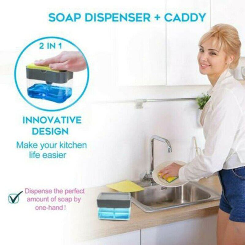 新品2-in-1 Manual Press Liquid Soap DispeLnser With Washing