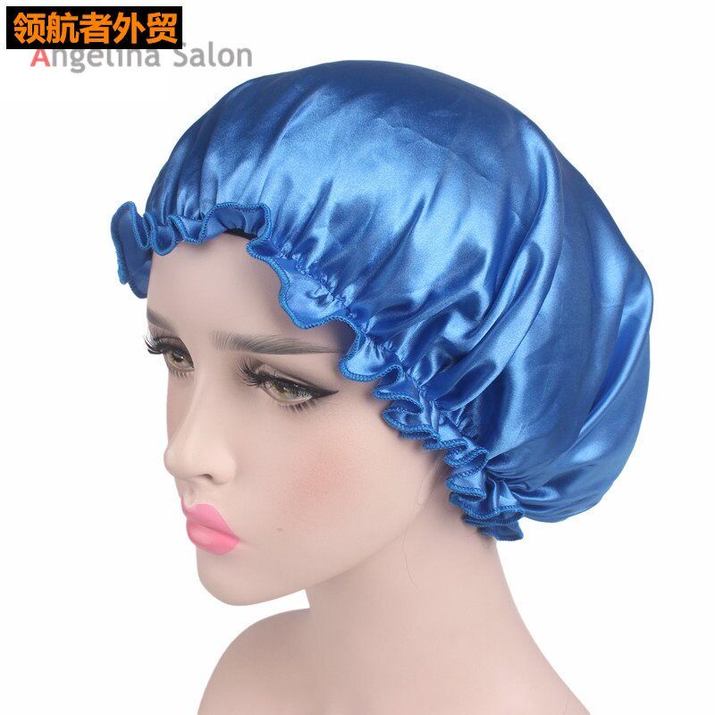 极速Silk Satin  Women Sleep Night Cap BonneOt Hair Care Cap