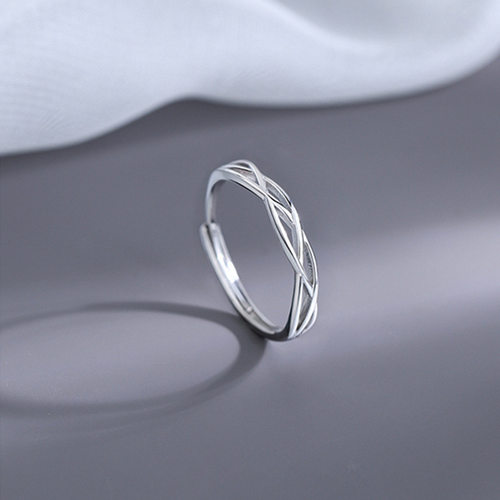 极速素圈戒指女食p指开口戒指环夏小众设计感自律尾戒