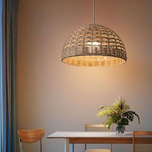 极速Rattan Lgampshade Rattan Chandelier Lampshade Wicker Pen
