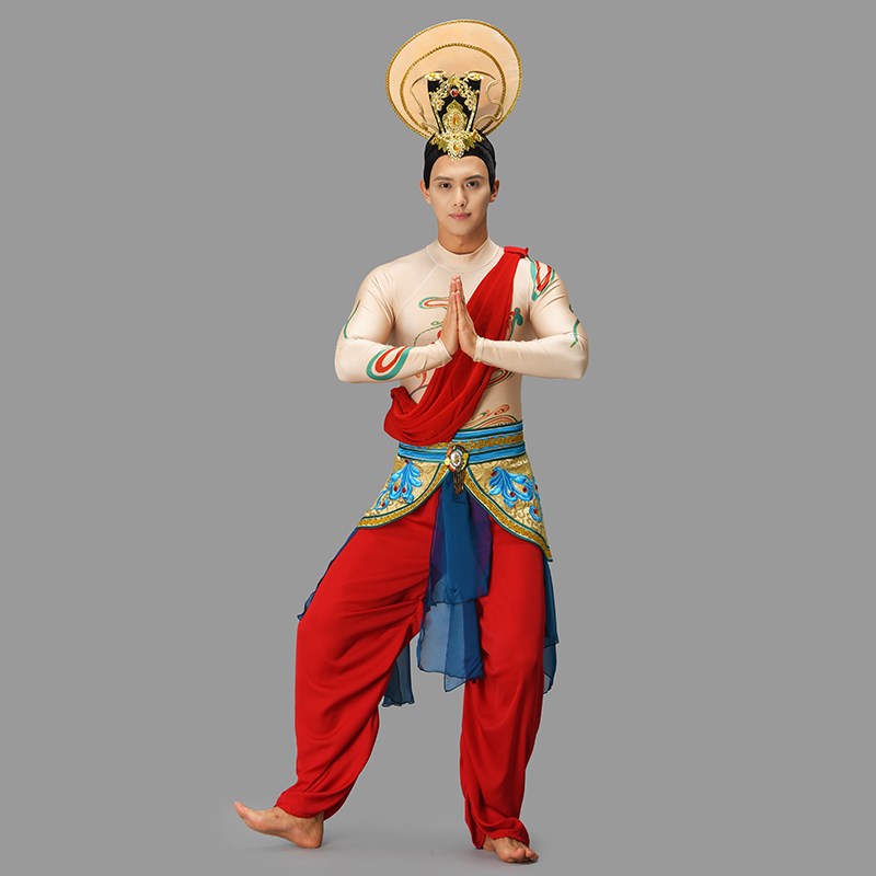 极速男士b敦煌舞演出服装千手观音舞表演服影楼摄影敦煌飞天舞汉